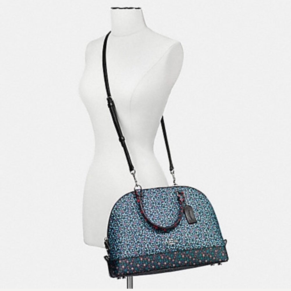 COACH SIERRA SATCHEL FLORAL PRINT HANDBAG